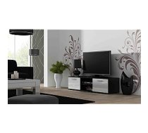 Cama TV statīvs SOHO 140 melns/balts spīdums 279806