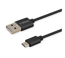 Savio CL-129 USB kabelis 2 m USB 2.0 USB A USB C Melns 281939