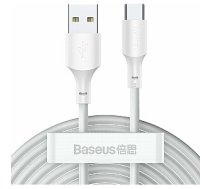 Baseus USB-C USB kabelis, taisns spraudnis — 1,5 m, balts (TZCATZJ-02) 306465