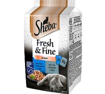 Mini zivju ēdieni Sheba Fresh & Fine mērcē 6 x 50 g 332510