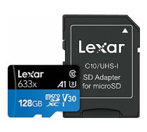 Karta Lexar 633x MicroSDXC 128 GB Class 10 UHS-I/U3 A1 V30 (LSDMI128BB633A) 33766