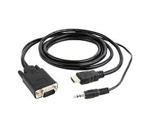 Cablexpert HDMI to VGA and  Audio Adapter Cable, Single Port, 1.8m, Black 367347