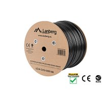 Lanberg LCU6-21CU-0305-BK networking cable Black 305 m Cat6 U/UTP (UTP) outdoor 67652