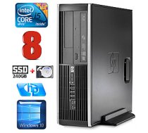 Personālais dators HP 8100 Elite SFF i5-650 8GB 240SSD+2TB DVD WIN10 59471