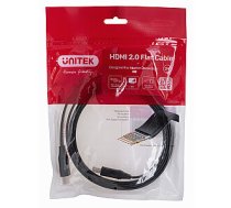 KABELIS HDMI UNITEK 2.0 4K60HZ, FLAT, 2M, C11063BK-2M 370360