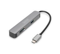 Digitus USB-C Dock DA-70891 HDMI, 2x USB-A,SD, MicroSD, USB 3.0 Type-C 375305