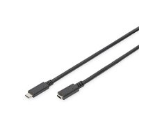 Digitus USB Type-C Extension Cable AK-300210-020-S USB Male 2.0 (Type C), USB Female 2.0 (Type C), Black, 2 m 375323