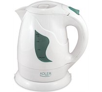 Adler AD 08 Standard kettle, Plastic, White, 850 W, 1 L, 360° rotational base 376120