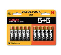 Kodak XTRALIFE Alkaline AA Battery 10 (5+5 iepakojums) 378920