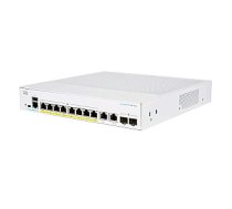 Cisco CBS250-8P-E-2G-EU tīkla slēdzis pārvaldīts L2/L3 Gigabit Ethernet (10/100/1000), sudraba krāsa 384734