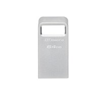 Kingston USB 3.2 Flash Drive  DataTraveler micro 64 GB, USB 3.2, Silver 384895