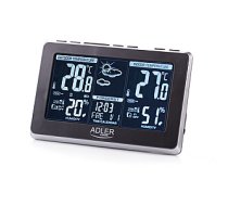 Adler Weather station AD 1175 Black, White Digital Display, Remote Sensor 386927