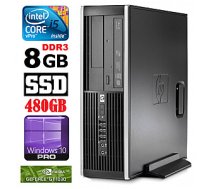 Personālais dators HP 8100 Elite SFF i5-650 8GB 480SSD GT1030 2GB DVD WIN10Pro 59358