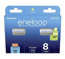 Panasonic Rechargeable Batteries ENELOOP BK-4MCDE/8BE AAA, 800 mAh, 8 pc(s) 406165