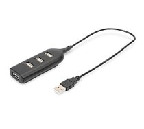Digitus USB 2.0 Hub, 4-Port, Bus Powered 4 X USB A/F AT Connected Cable AB-50001-1 424140