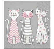 [E] SALVETES 33X33 GLAM CATS 432256