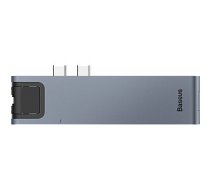 Baseus Baseus HUB Thunderbolt C + Pro 7in1 stacija / replikators USB 3.0 USB-C RJ45 HDMI 4K tumši pelēks universāls 76664