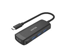 Unitek H1110B USB-C aktīvais centrmezgls, 3 USB-A 3.1 porti, HDMI 4K30HZ 438036