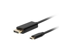 Lanberg video kabeļa adapteris CA-CMDP-10CU-0010-BK 1 m USB Type-C DisplayPort melns 439935
