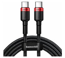 Baseus USB kabelis Baseus Cafule USB-C kabelis, QC 3.0, PD 2.0, 100W, 5A, 2m (sarkans-melns) 79110