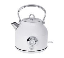 Adler Kettle with a Thermomete AD 1346w Electric, 2200 W, 1.7 L, Stainless steel, 360° rotational base, White 445408