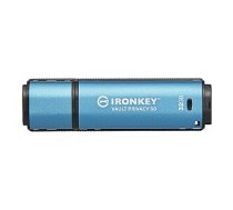 Kingston Technology IronKey Vault Privacy 50 USB zibatmiņas disks 32 GB USB Type-A 3.2 Gen 1 (3.1 Gen 1) Blue 449160