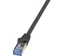 Patchcord LogiLink CAT 6a S/FTP melns 3 m (CQ3063S) 457302