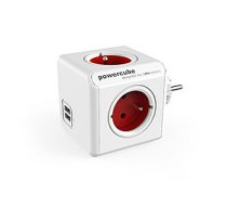 PowerCube Original 4 ligzdas 2x USB sarkana 39845