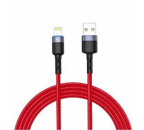 Tellur  Data cable USB to Lightning with LED Light, 3A, 1.2m red 471860