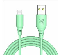 Tellur  Silicone USB to Lightning cable 3A, 1m, green 471870