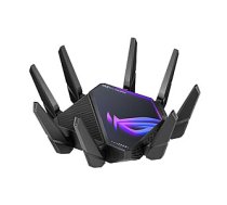 Asus Wifi 6 802.11ax Quad-band Gigabit Gaming Router ROG GT-AXE16000 Rapture  802.11ax, 1148+4804+4804+48004 Mbit/s, 10/100/1000 Mbit/s, Ethernet LAN (RJ-45) ports 4, MU-MiMO Yes, No mobile broadband, Antenna type External/Internal, 1xUSB 3.2, 1x US 47863