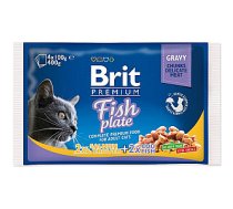 BRIT Premium Cat Fish Plate - mitrā barība kaķiem - 4x100g 480510