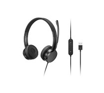 Lenovo USB-A Stereo Headset with Control Box Built-in microphone, Black, Wired, On-Ear 480573