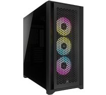 Corsair Tempered Glass PC Case iCUE 5000D RGB AIRFLOW Side window, Black,  Mid-Tower, Power supply included No 490211