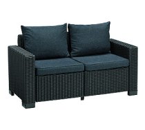 Dārza dīvāns divvietīgs California Sofa pelēks 498047