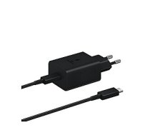 Samsung EP-T4510XBEGEU adapteris | lādētājs telefonam Type C 45W PD PPS + USB Type C kabelis melns 521510