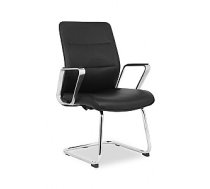 Klientu krēsls 368 ar roku balstiem, mākslīgās ādas, melns 547496
