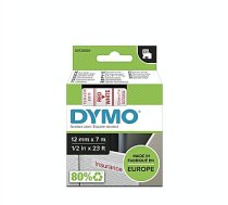 Marķēšanas lente Dymo D1, 12mmx7m, sarkana/balta 552668