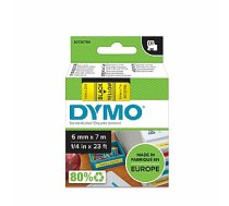 *Marķēšanas lente DYMO D1 6mmx7m melna/dzeltena 552703