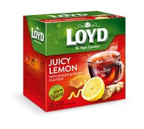 Zāļu tēja Loyd Pyramids Juicy Lemon ar ingveru un medu, ar sildošu efektu, 20x2g 557191