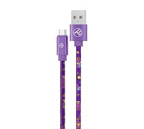 Tellur Graffiti USB to Type-C Cable 3A 1m Purple 566180