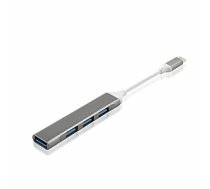 Goodbuy mini adapteris (sadalītājs) USB-C (Type-C) līdz 4 x USB 3.0 sudraba 573659