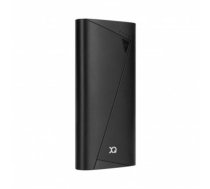 Xqisit Power Bank Universāla Ārējas uzlādes baterija 1A+2.1A / USB / 10400 mAh Melns