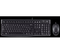 Logitech Klaviatūra + Pele Logitech Desktop MK120 USB
