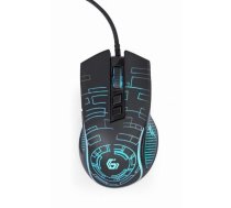 Gembird USB OPTISKĀ SPĒĻU PELE/MELNA MUSG-RGB-01 GEMBIRD
