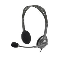 Logitech HEADSET STEREO H111/GREY 981-000593 LOGITECH