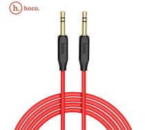 Hoco Hoco UPA11 Premium Aux Ligzdas 3.5mm spraudnis uz 3.5mm spraudnis Stereo Audio 1m Kabelis Melns