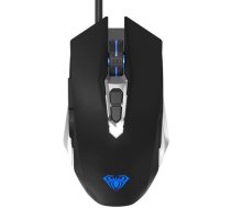 Aula Aula S50 Multi-krāsu apgaismojuma Spēļu Optiskā pele a vadu/ 7 pogas/800-4800dpi/ ar ergonomisku formu/ Melna