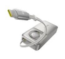Baseus Baseus OS Free2Pull Power Bank Portatīvais lādētājs 10000mAh 30W + kabelis / pelēks
