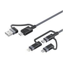 Promate Promate PentaPower Universāls kabelis 6-in-1 USB-C(A) / micro / Lightning / 1,2m